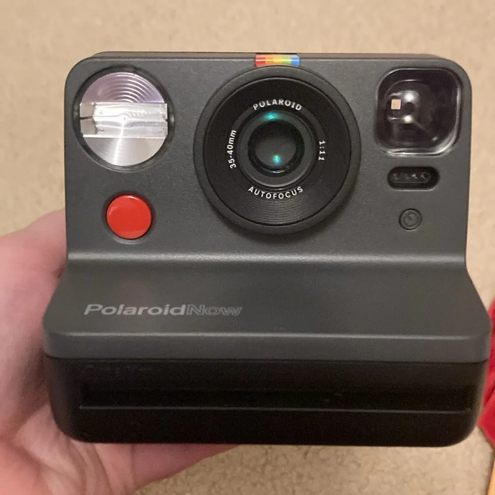 Polaroid Now Black Instant Camera with Dust Bag NEVER BEEN USED